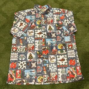 VTG Reyn Spooner Mele Kalikimaka 2013 Limited Christmas Hawaiian Shirt XXL